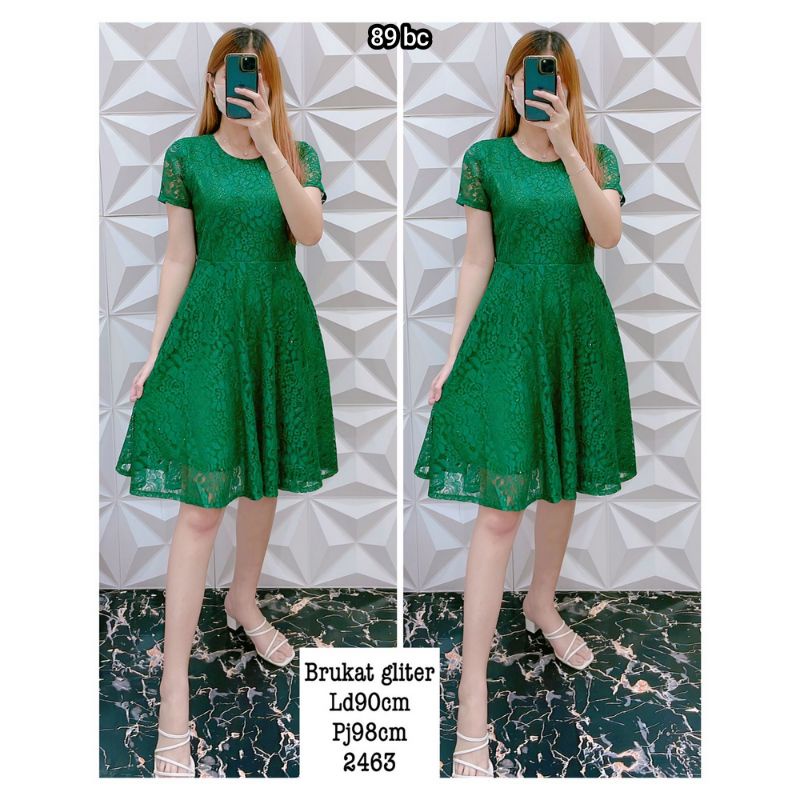 dress hijau gliter 2463 89 bc