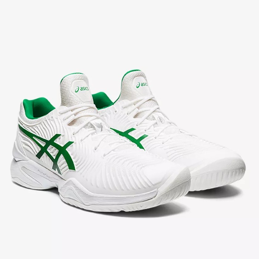 Sepatu Tenis Tennis Asics Court FF Novak White Green 2022 London Original