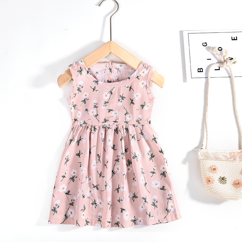 Dress Baju Gaun Pesta Outdoor Musim Panas Cotton Baby Import Bayi Usia 0-12 Bulan Impor Lillegifts