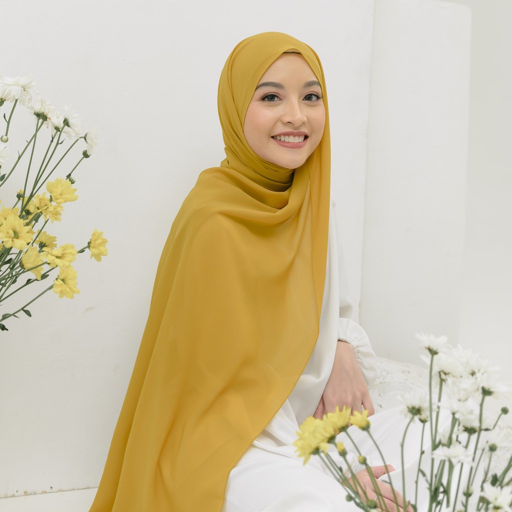 Lozy Hijab - [Defect] Bawal Shawl ( Hijab Pashmina )-Mustard