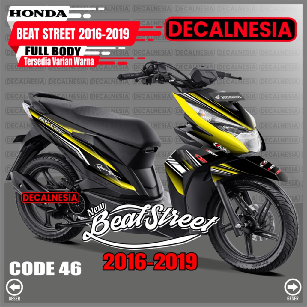Decal Sticker Beat Street 2018 2019 Old Full Body Motor Honda Stiker Beat Street 2016 2017 Modifikas