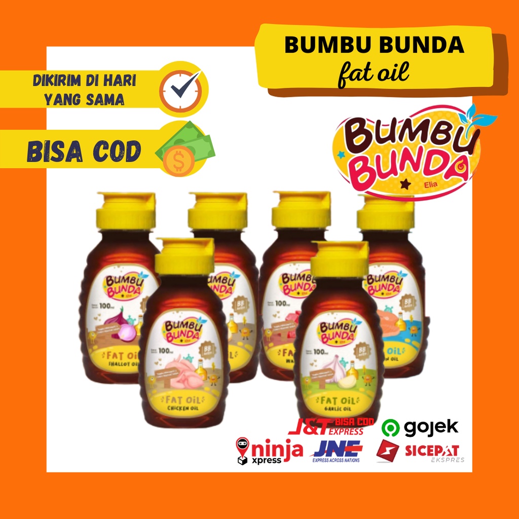 Bumbu Bunda By Elia Fat Oil Minyak Goreng Mpasi Shallot Wagyu Sapi Onion Bawang Chicken Ayam Ikan Salmon Garlic Oil Tumis Bayi Booster BB Berat Badan