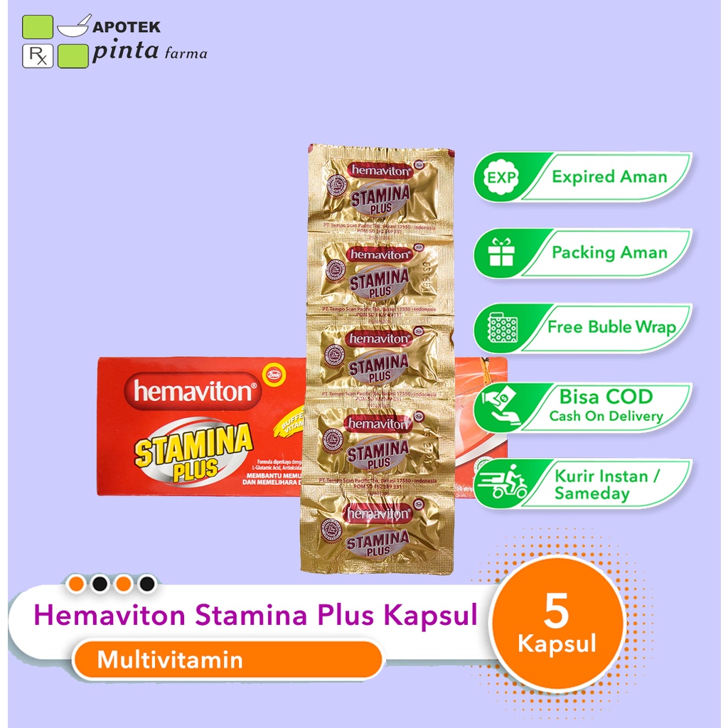 Jual Hemaviton Stamina Plus Isi 5 Kapsul Shopee Indonesia 1273