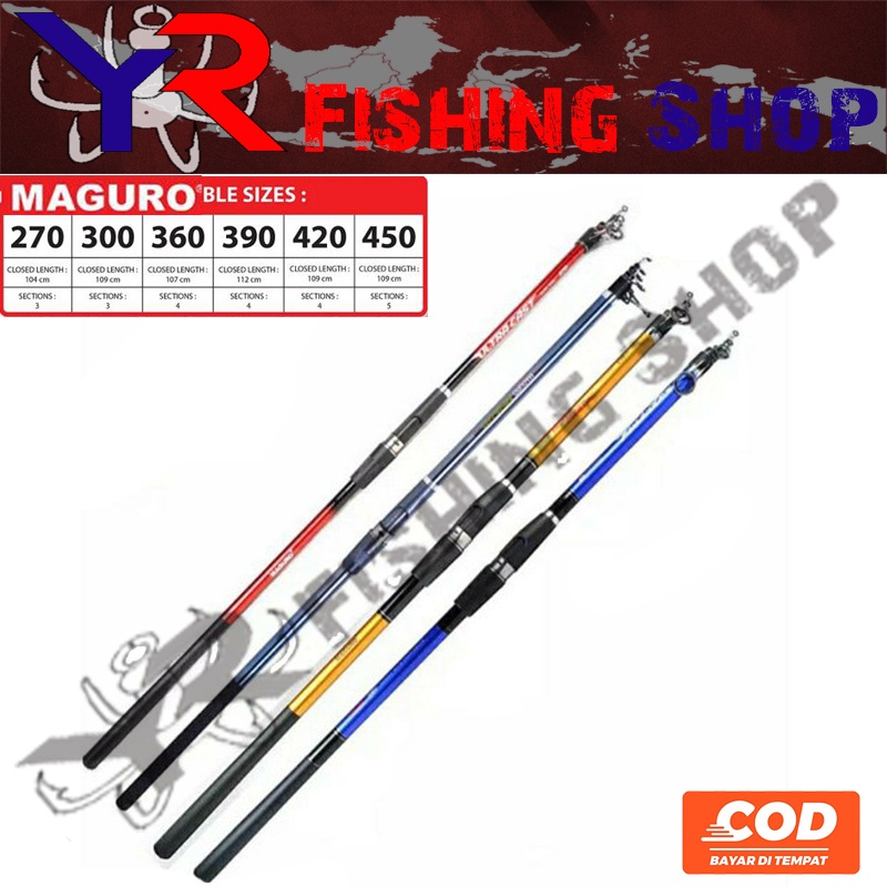 Joran Pancing Pasiran / Tebingan MAGURO Surf Twister Ukuran 270Cm, 300Cm, 360Cm, 390Cm, 420Cm & 450C