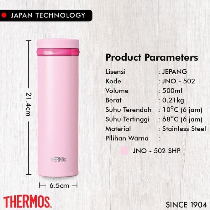 Thermos Tumbler Ultra Light 500ml JNO-501-LV JNO-501-RBY JNO-502-SHP  Termos