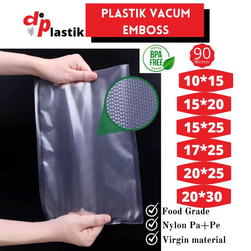  Plastik  vacum embos 10x15 15x20 15x25 17x25 20x25 20x30 