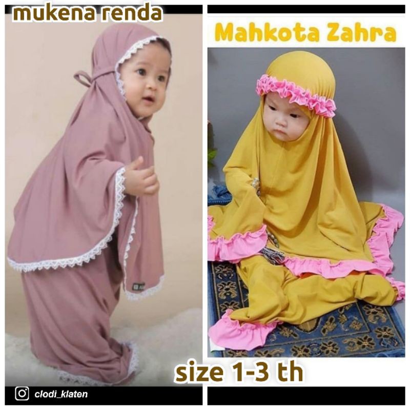 Mukena Anak Batita Jersey Super  1-3thn