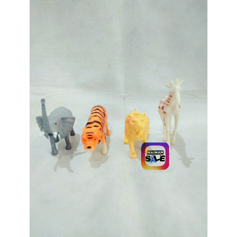 mainan binatang karet besar wild animal
