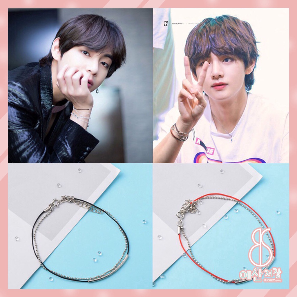 [BS] BISA COD Gelang Bangle Bahan Kulit Model Bangtan Boys Kpop BTS BT21 V Jungkook - KP200