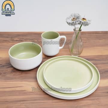 Appetite Set 16 Pcs Java Perlengkapan Makan - Hijau