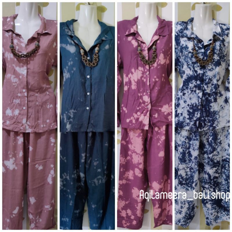 Setelan Tie Dye lengan panjang
