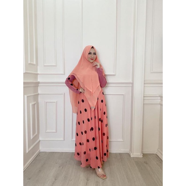 TRAND model Baju Gamis Remaja Terbaru//gamispolkadot//Bestseller