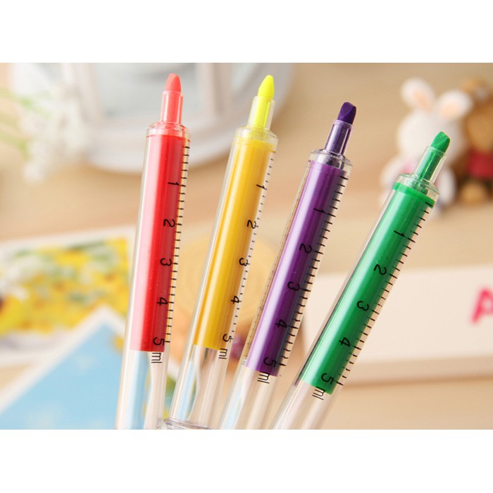KSY020 Stabilo highlighter Suntikan lucu / Suntik Lucu dan Unik