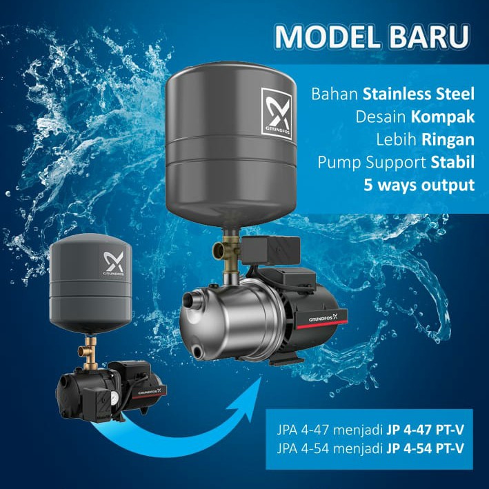 Grundfos Pompa Air Sumur Dangkal JP 4-54 PT-V