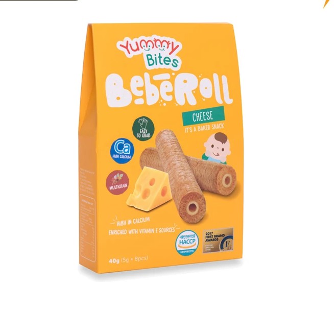 YUMMY BITES BEBEROLL CHEESE 40GR MMA YBBR01 / BISKUIT BAYI