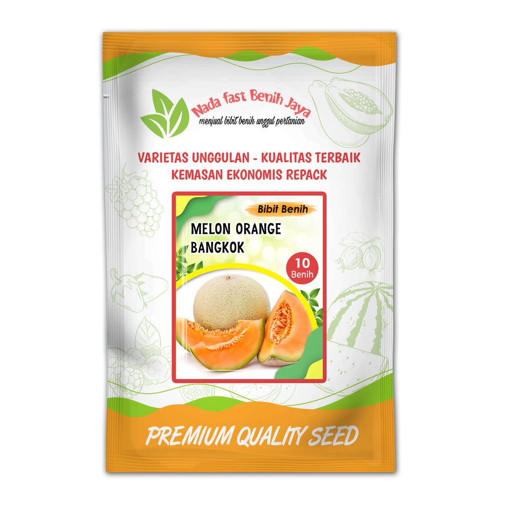 Bibit buah melon orange 10 biji - benih melon orange