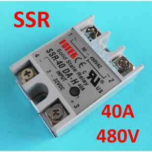 Solid State Relay 40A SSR AC 90-480V Input DC 3-32V SSR40DAH 40 Ampere