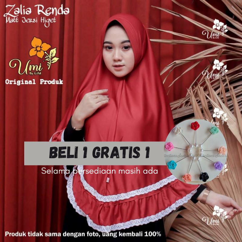 JILBAB ZALIA RENDA / JILBAB INSTAN JUMBO / JILBAB JERSEY RENDA / JILBAB MURAH / GROSIR JILBAB