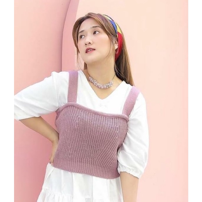 Rajut Rompi Sabrina Outer Korean Style Fashion Wanita