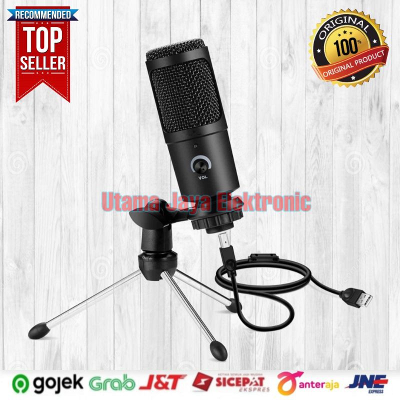 Microphone Condenser USB Mikrofon Studio with Stand UD-800