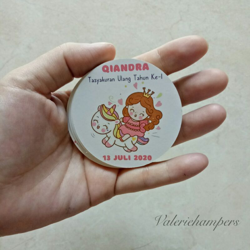 

Sticker bulat custom / sticker logo toko / sticker olshop / stiker ulang tahun