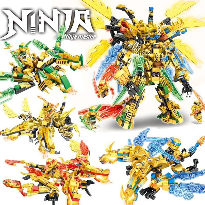 [BEST SELLER] lego ninjago robot dragon naga besar + sayap + figure ninja A8093 monster Kay nya cole