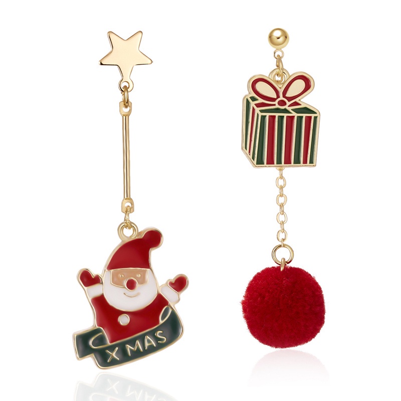 Fancyqube Christmas Earrings Merry Christmas Decorations For Home Navidad 2021 Christmas Ornaments Xmas Navidad Gifts
