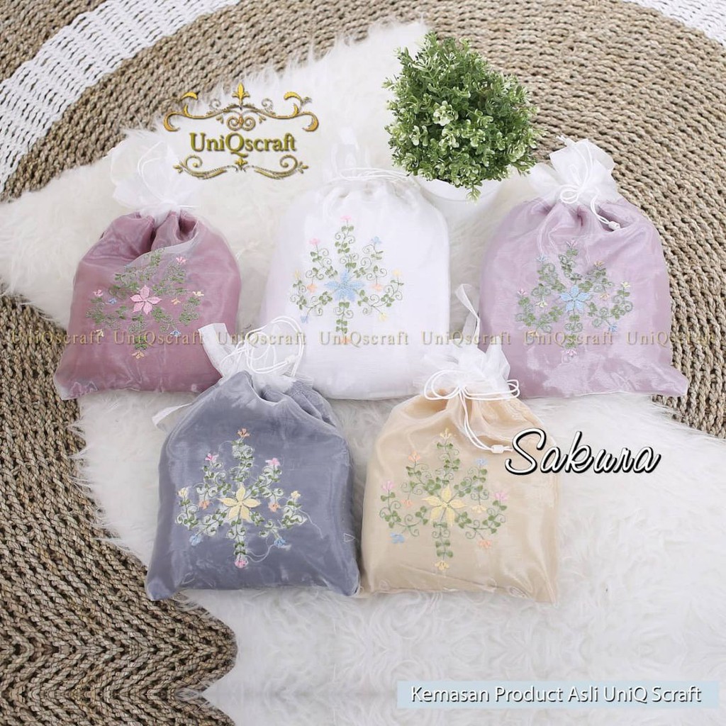 Mukena Bordir Sakura Premium/Harga Grosir/Best Seller/Bisa Bayar Di Tempat