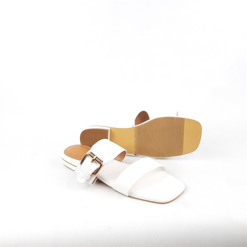 Sandal Flat Wanita Double Buckle Alea kae Aleera 35-41