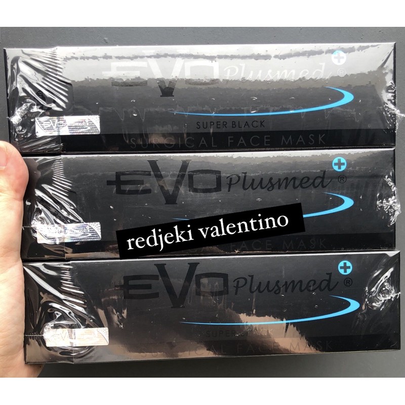 masker evo plusmed super black / full hitam
