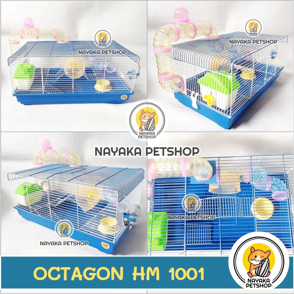 Octagon HM 1001 Kandang Hamster Tingkat 2 Lantai Besar Lorong