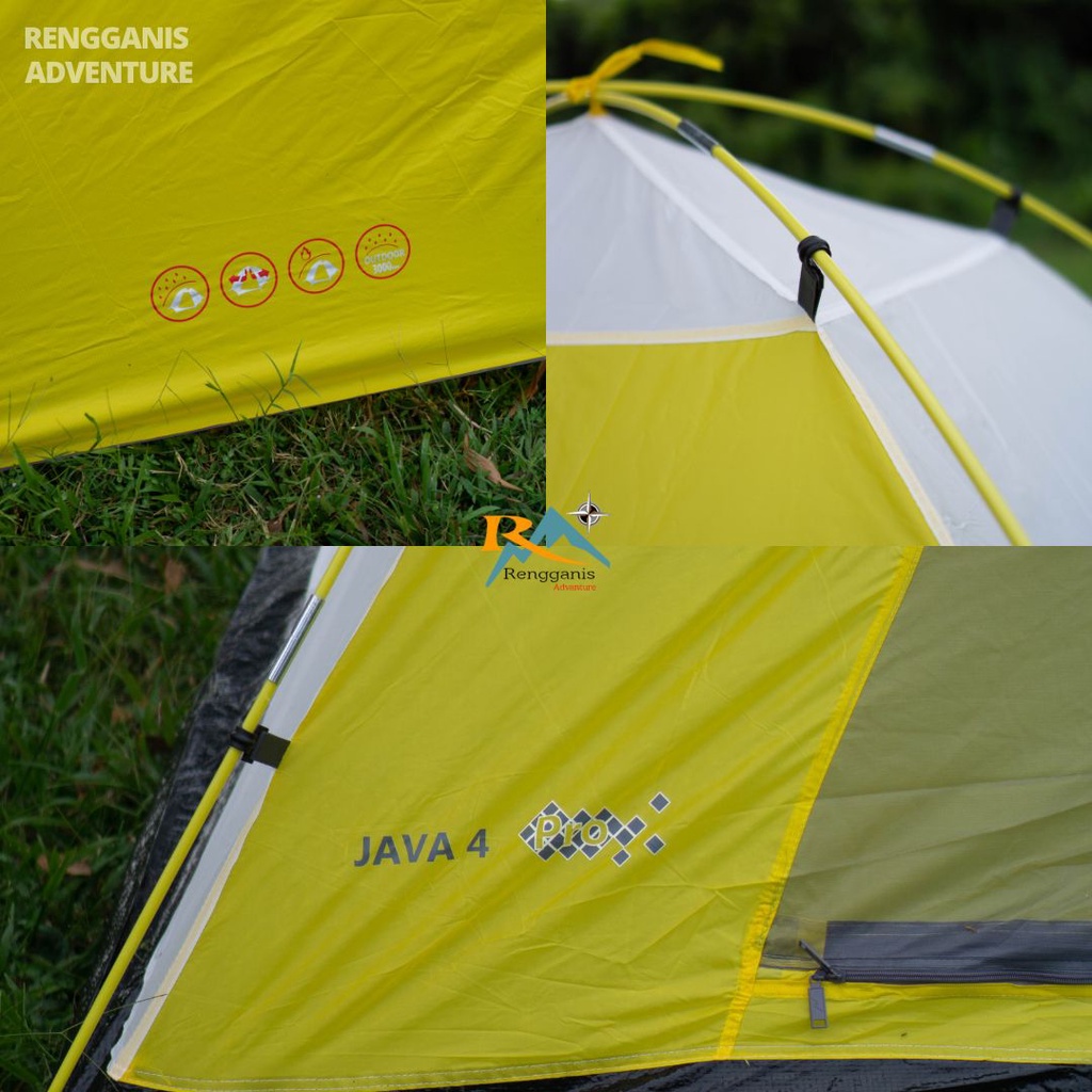 Tenda Camping TENDAKI Java 4 Pro Double Layer Dome 4 - 5 Orang