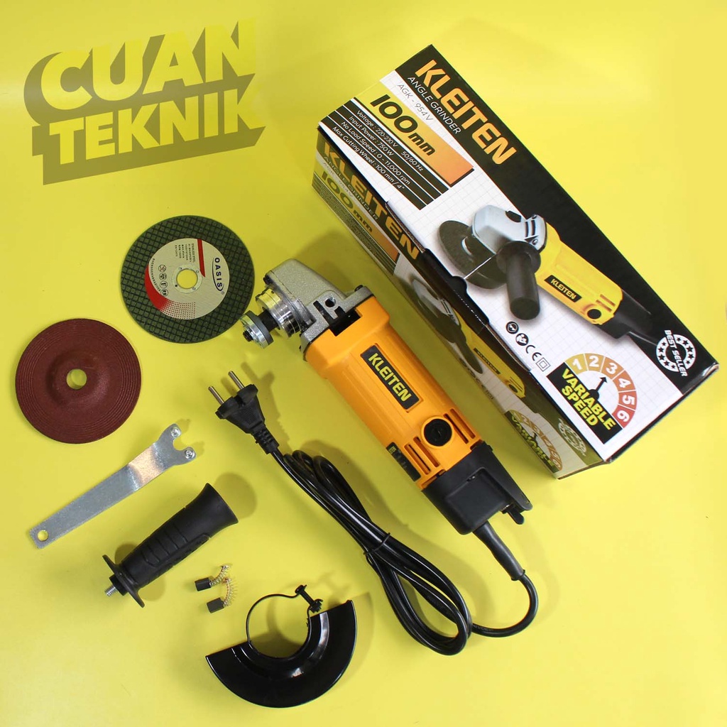 KLEITEN AGK954-V Mesin Gerinda Tangan Gurinda Grinda Gerindra - Gurinda Potong - Angle Grinder 4 inc