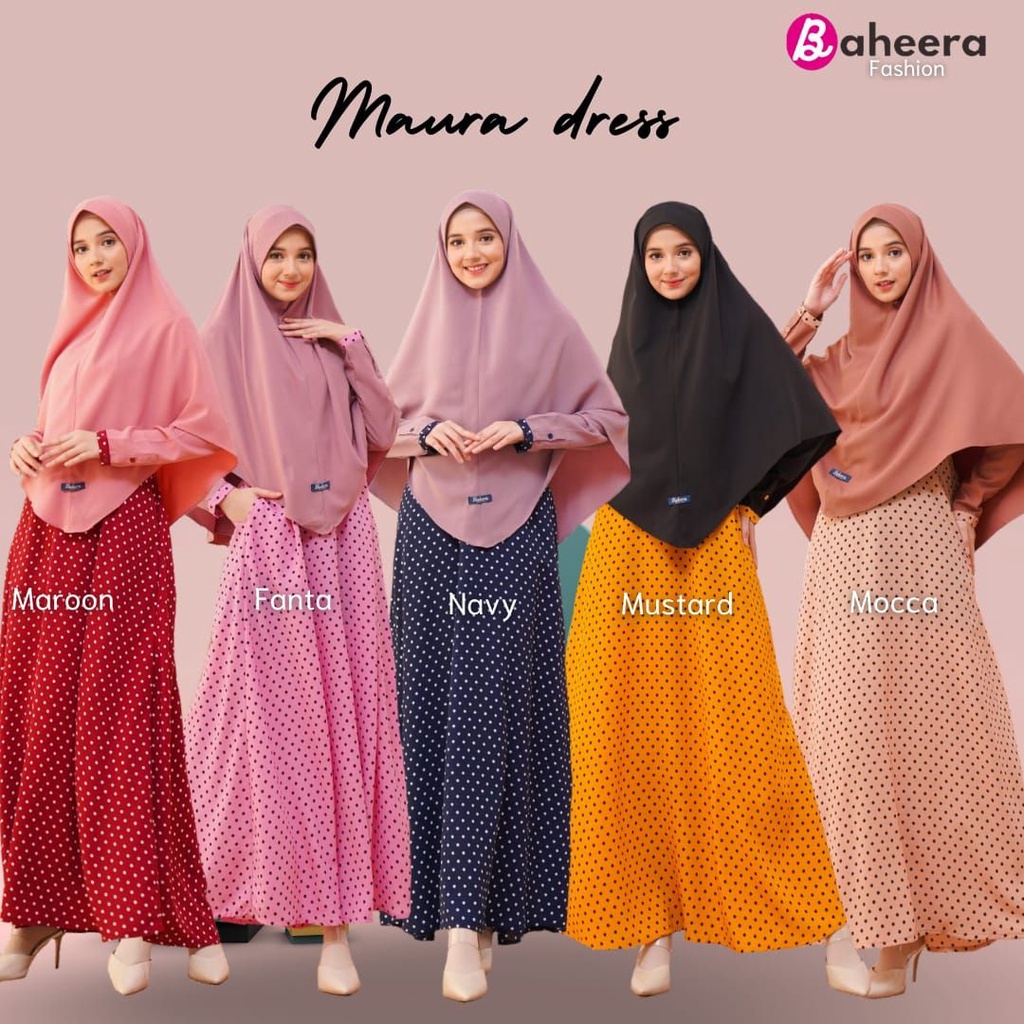 Gamis maura / maura dress By baheera / gamis terbaru / gamis cantik ori baheera