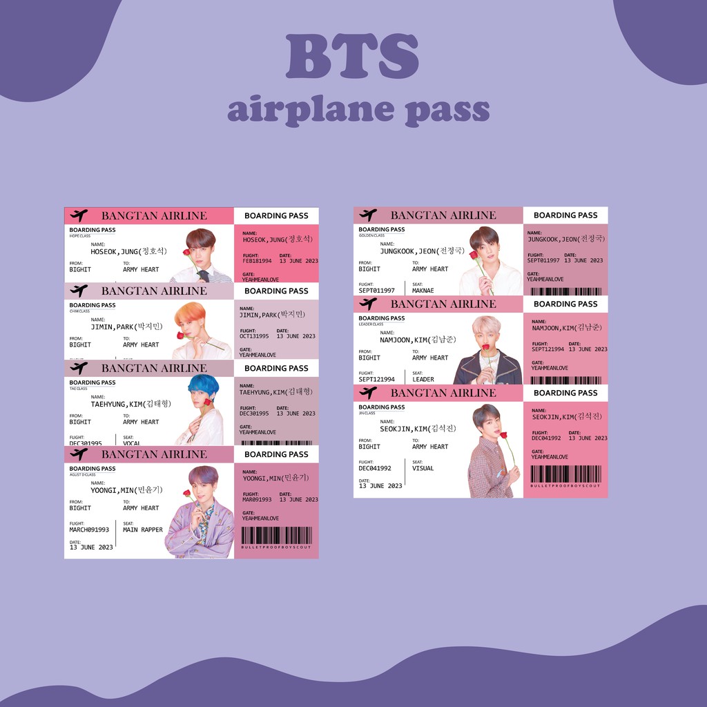 BTS Airplane Pass