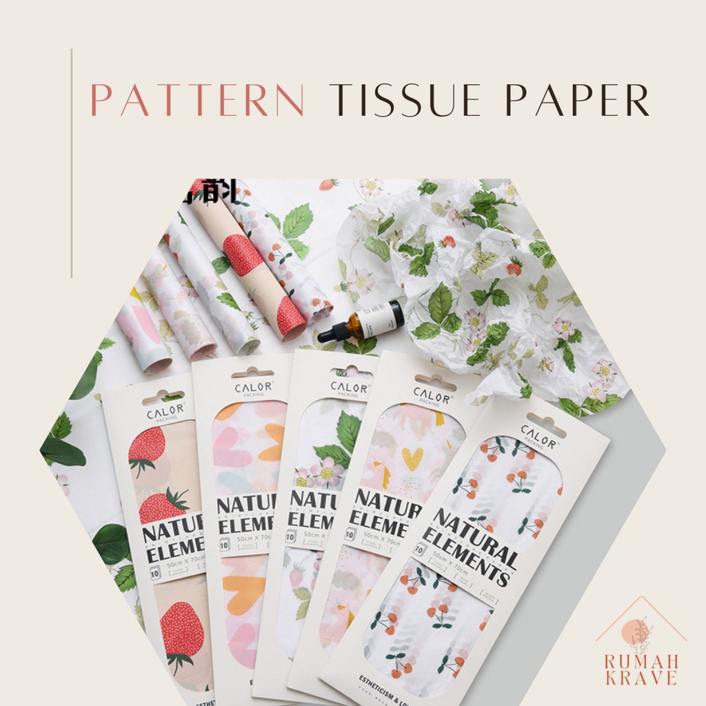 

RUMAH KRAVE - Pattern Tissue Paper Kertas Tisu Bunga Buke Carang Motif