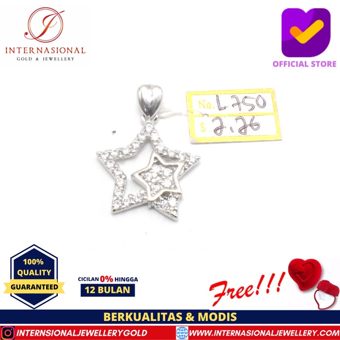 LIONTIN EMAS PUTIH ASLI 750 INTERNASIONAL ORIGINAL LMP 226