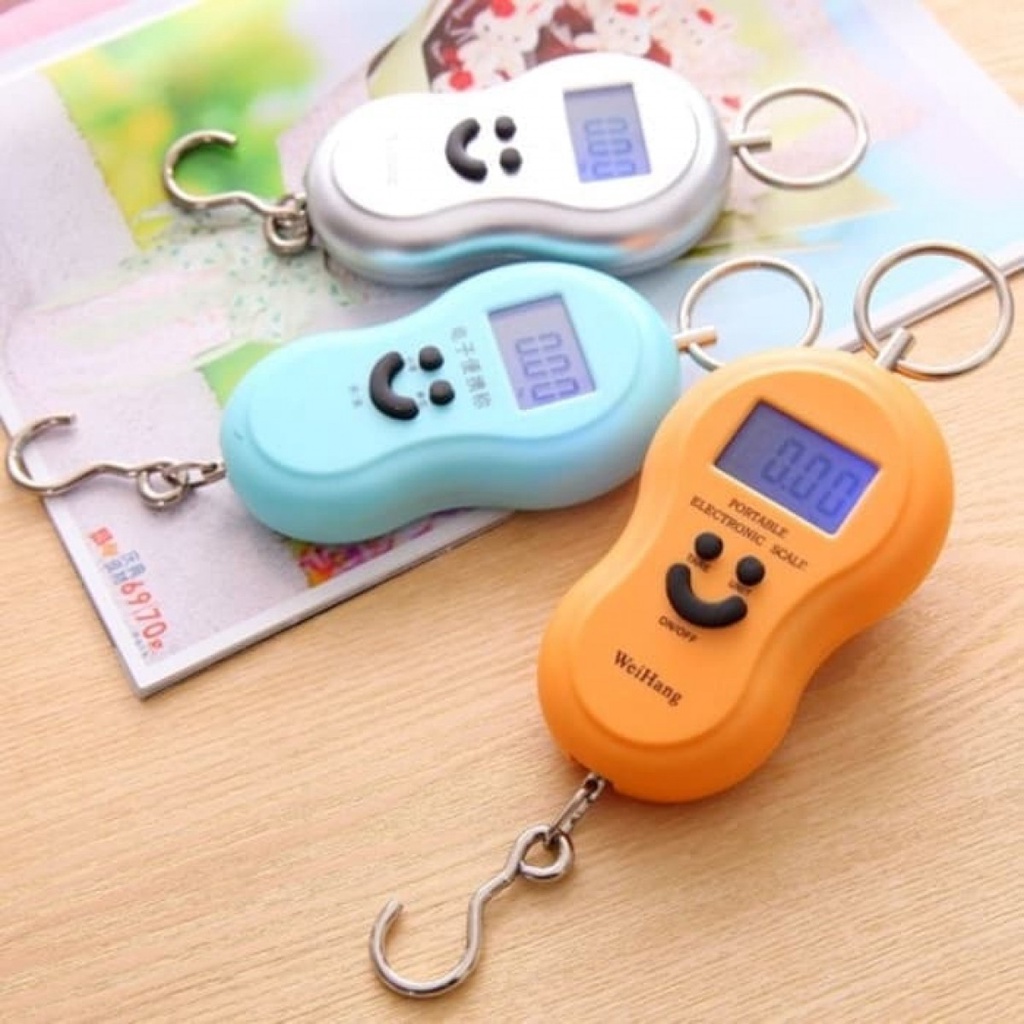 Timbangan Gantung Digital / Timbangan Smile Portable 50kg / Backlight Portable Electronic Scale