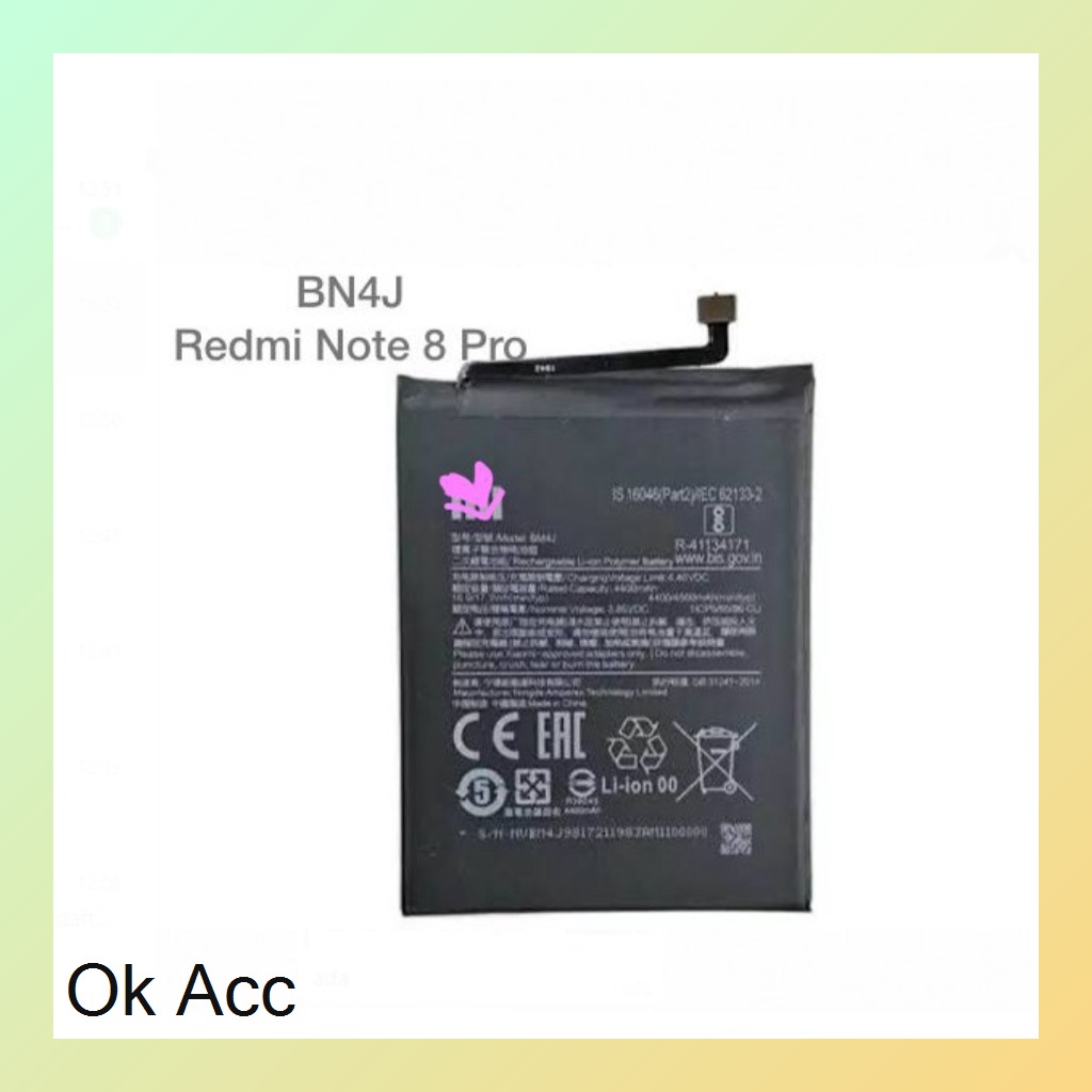 Battery Baterai Redmi 6Pro A2 Lite/BN47, 8 8A/BN51, 9A 9C Poco M2 Pro/BN56, Note 6 Pro/BN48, Note 7 Pro/BN4A, Note 8 Pro/BN4J, Note 9/BN54, Note 9 Pro/BN53