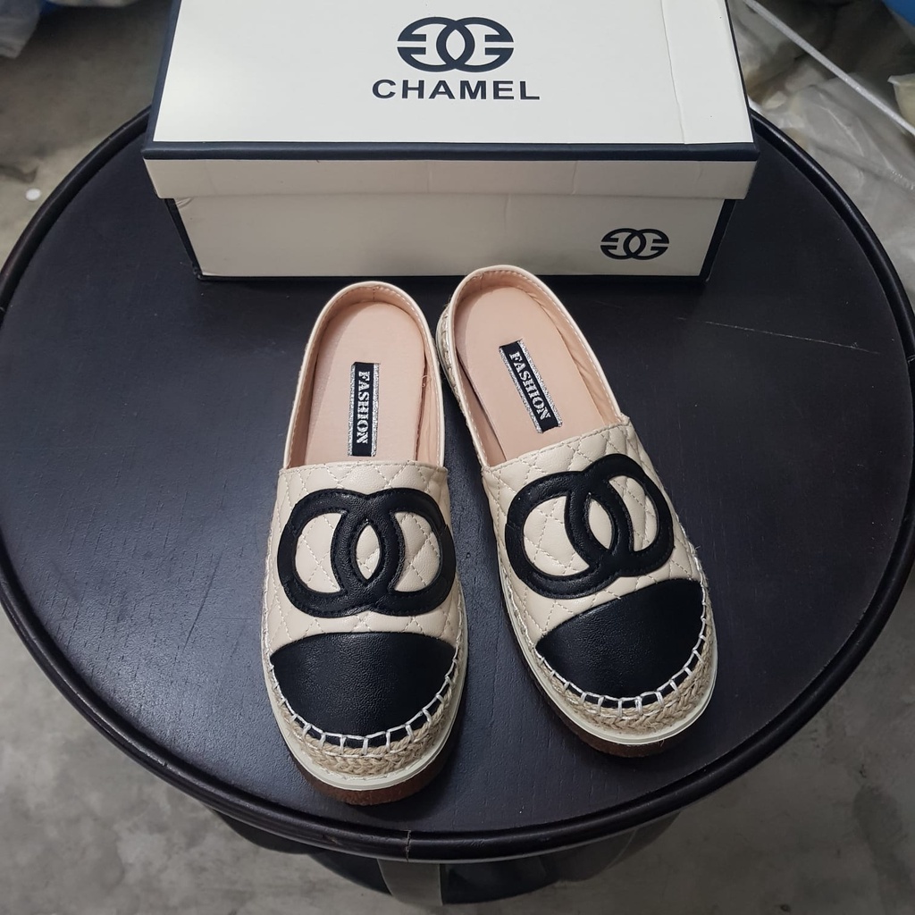 [✅BISA COD] 10555 ESPADRILLES SLIP ON MULES (REAL PICTURE)
