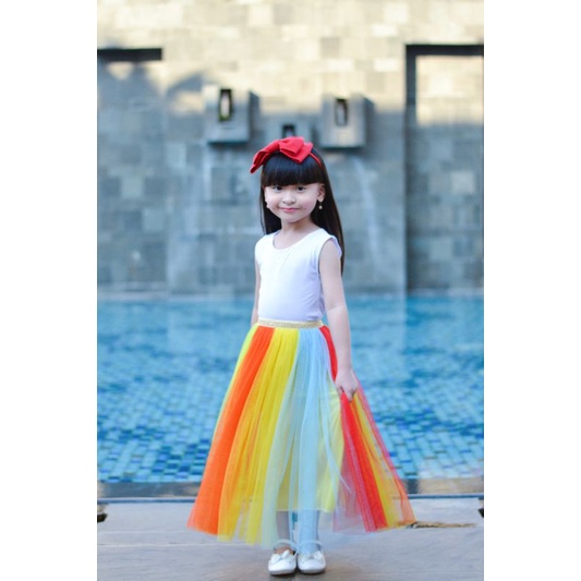 ROK TUTU PANJANG RAINBOW