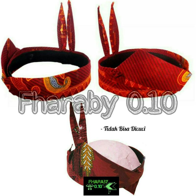 Udeng instan khas madura - udeng Jadi Madura - Blangkon Madura Model Buka