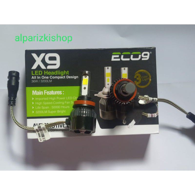 LAMPU LED H4 HS1 /ECCO9 36W X9 3WARNA