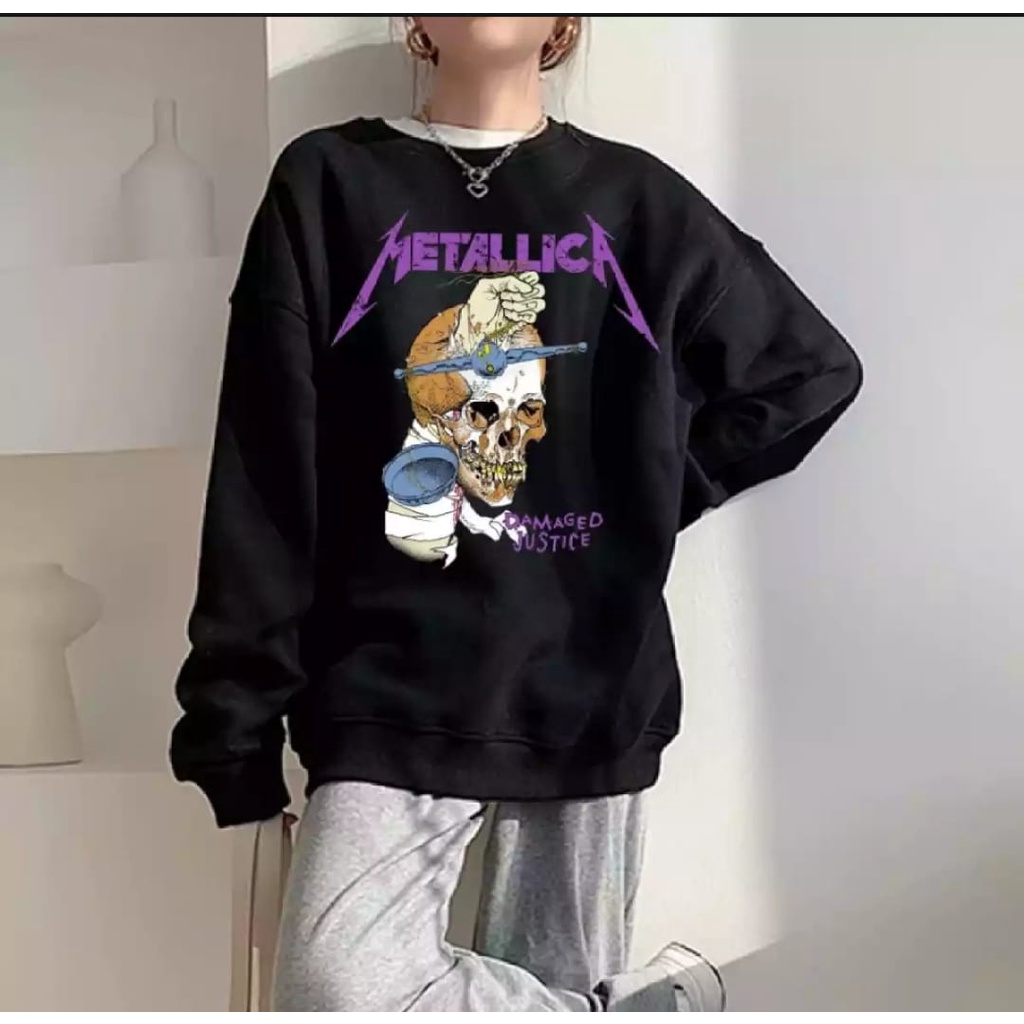 Crewneck H&amp;M Metallica Damage Justice Damage Inc Sweater Metallica HnM Original