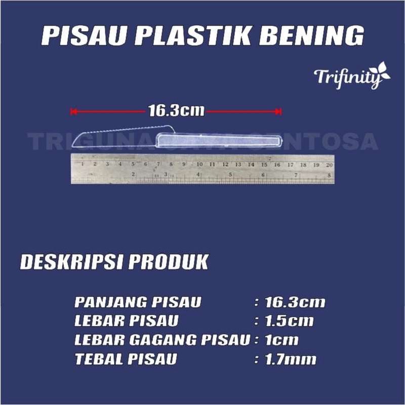 Pisau plastik 2000pcs/pisau kue/pisau steak/pisau makan bening