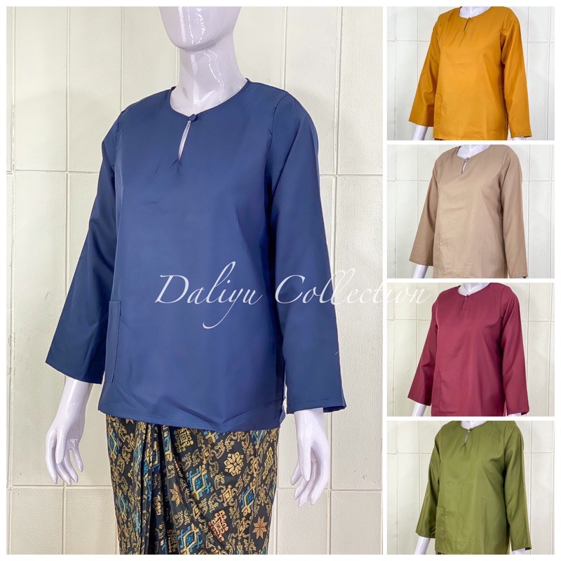 Daliyu ATASAN BLOUSE MUSLIM POLOS LENGAN PANJANG / Atasan Kerja Kantor / S M L XL