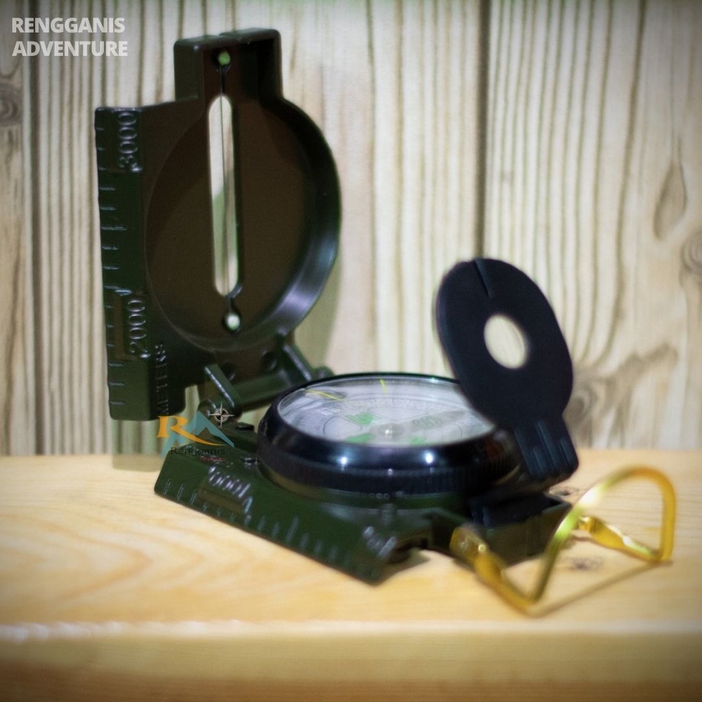 Kompas Bidik Lensatic Compass Pramuka Survival Hiking Gunung Outdoor Kompas TNI