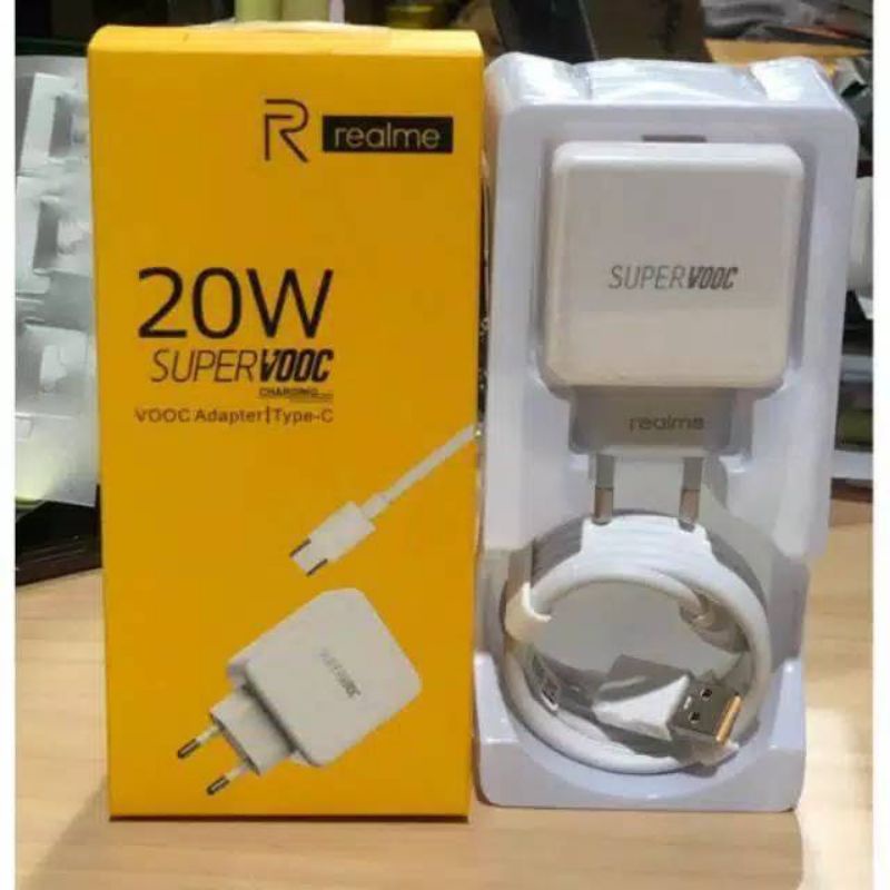 Charger Realme VOOC Type C 20W Casan Realme Type C Travel Charger Realme Type C 20W