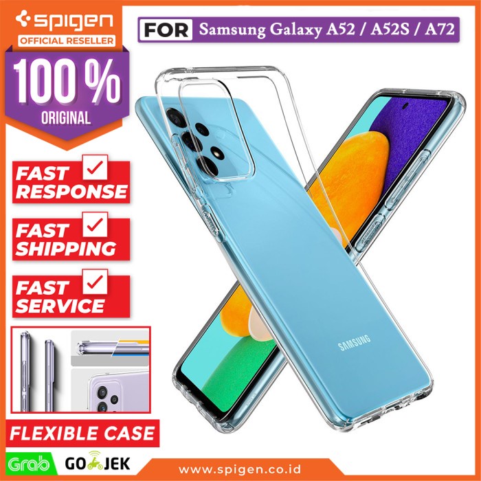 Case Samsung Galaxy A52 / A72 Spigen Crystal Flex Clear Shock Casing
