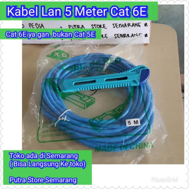 Kabel Lan 5 Meter Cat 6E Bukan Cat 5E